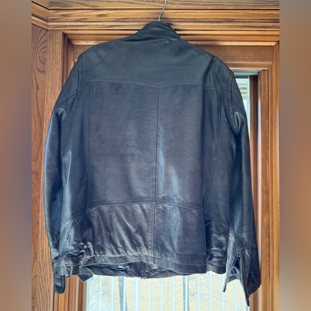 MARC NEW YORK- Men's Brown Leather Jacket - Picture 2 of 5
